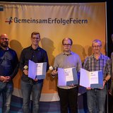 v.l.n.r.: Ingo Lührig, Lennart Gehrke, Milan Henze, Matthias Kirchner